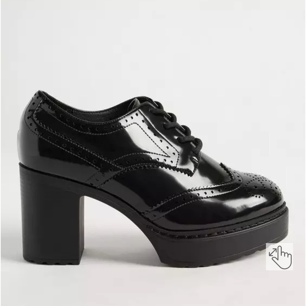Torrid Wide Fit Heeled Lace Up Oxford (WW)
